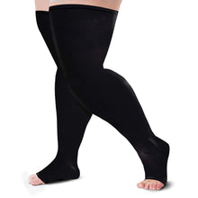 Load image into Gallery viewer, Thigh High Compression socks, stockings, knee sleeves 20-30mmhg(Black Color) - Bluhornamz