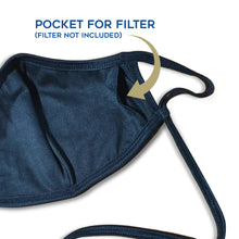 Load image into Gallery viewer, Large Size - Black,Blue,Gray Face Mask with Lanyard - Bluhornamz