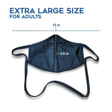 Load image into Gallery viewer, XL size -Black Blue Gray Face mask with Lanyard - Bluhornamz