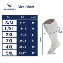 Load image into Gallery viewer, Knee high Compression Socks 15-20 mmHg for Women & Men(3XL to 5XL)size stockings - Bluhornamz