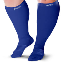 Load image into Gallery viewer, Knee High Compression Socks 15-20 mmHg for Women & Men(3XL to 5XL) size - Bluhornamz