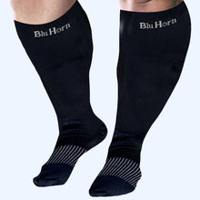 Load image into Gallery viewer, Knee High Compression Socks 15-20 mmHg for Women & Men(2XL to 5XL) size - Bluhornamz