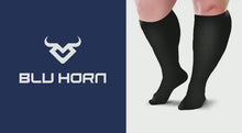 Load and play video in Gallery viewer, Compression Socks 20-30 mmHg for Women &amp; Men(M to 7XL)Knee High Stocking
