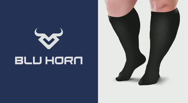 Elbourn 5 Pairs Compression Socks Women Men Pressure Varicose Veins Leg  Relief Pain Knee High Stockings S-XL 