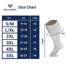 Load image into Gallery viewer, Knee high Compression Socks 15-20 mmHg for Women &amp; Men(3XL to 5XL)size stockings - Bluhornamz
