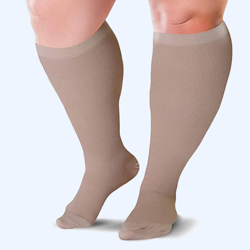 Compression Socks 20-30 mmHg for Women & Men(M to 7XL)Knee High Stocking - Bluhornamz